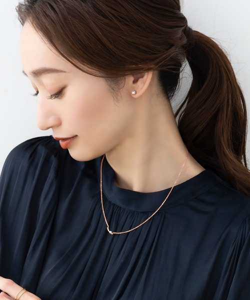 Cream dot.(クリームドット)の「【サージカルステンレス】ネジロック式キャッチのステンレス製パールピアス(ピアス(両耳用)・レディース・シルバー/ゴールド/ピンクゴールド・#3/#4/#5/#6/#7)」の15枚目の写真