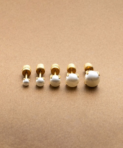 Cream dot.(クリームドット)の「【サージカルステンレス】ネジロック式キャッチのステンレス製パールピアス(ピアス(両耳用)・レディース・シルバー/ゴールド/ピンクゴールド・#3/#4/#5/#6/#7)」の22枚目の写真