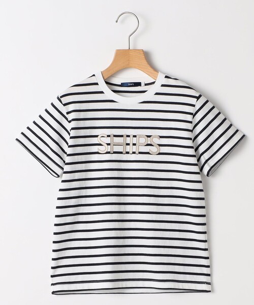SHIPS(シップス)の「SHIPS KIDS:140~160cm / SHIPS ロゴ 半袖Tシャツ(Tシャツ/カットソー・キッズ・ホワイト系/カーキ/ネイビー/ホワイト/ライトホワイト・140/150/160)」の3枚目の写真
