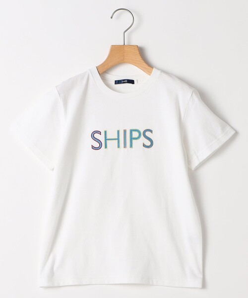 SHIPS(シップス)の「SHIPS KIDS:140~160cm / SHIPS ロゴ 半袖Tシャツ(Tシャツ/カットソー・キッズ・ホワイト系/カーキ/ネイビー/ホワイト/ライトホワイト・140/150/160)」の2枚目の写真