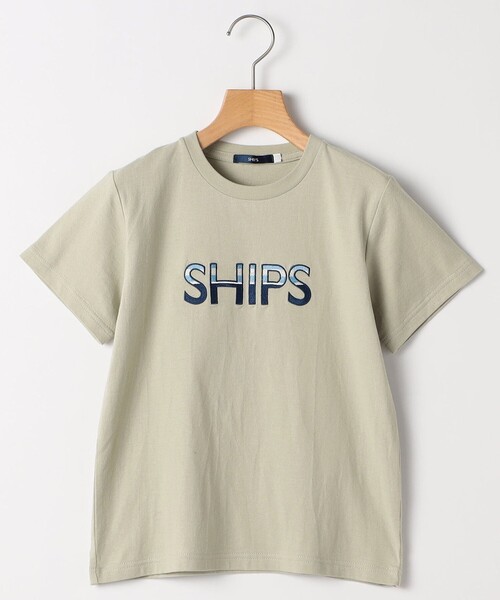 SHIPS(シップス)の「SHIPS KIDS:140~160cm / SHIPS ロゴ 半袖Tシャツ(Tシャツ/カットソー・キッズ・ホワイト系/カーキ/ネイビー/ホワイト/ライトホワイト・140/150/160)」の4枚目の写真