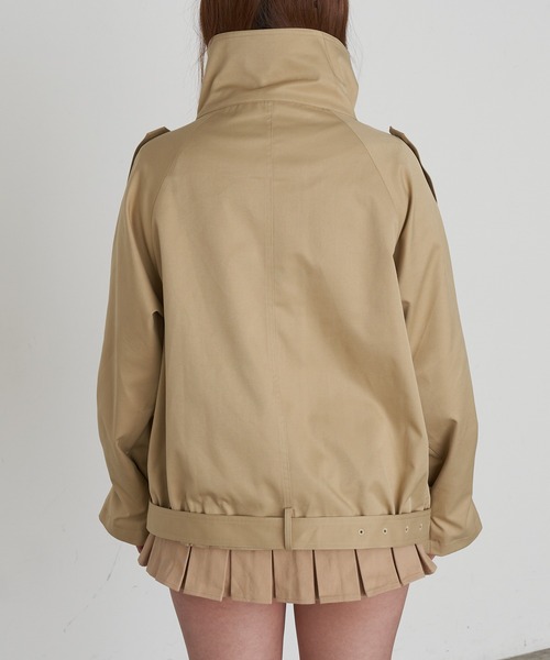 RAY CASSIN(レイカズン)の「スタンドショートトレンチコート(トレンチコート・レディース・ベージュ/ブラウン系その他2/ライトベージュ・FREE)」の22枚目の写真
