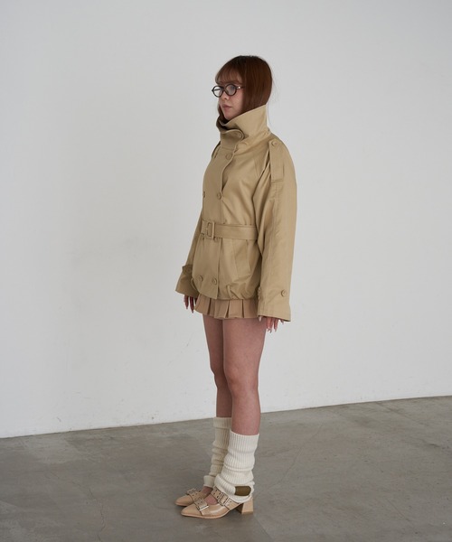 RAY CASSIN（レイカズン）の「スタンドショートトレンチコート（トレンチコート・レディース・ベージュ/ブラウン系その他2/ライトベージュ・FREE）」の19枚目の写真