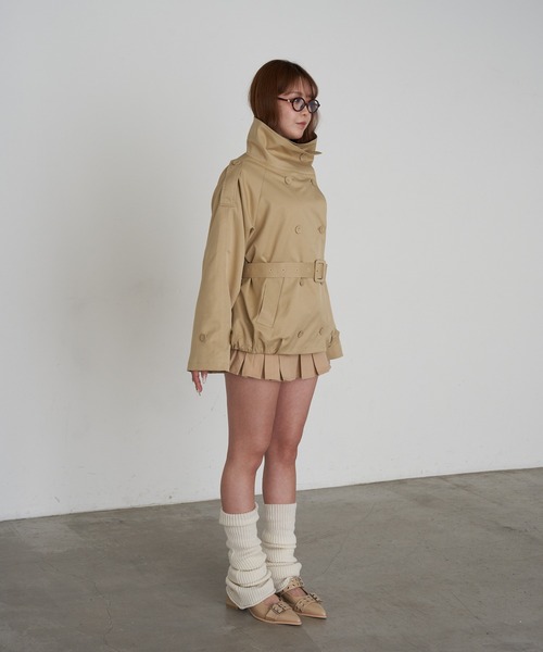 RAY CASSIN（レイカズン）の「スタンドショートトレンチコート（トレンチコート・レディース・ベージュ/ブラウン系その他2/ライトベージュ・FREE）」の20枚目の写真