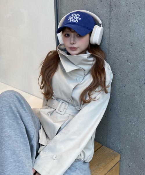 RAY CASSIN（レイカズン）の「スタンドショートトレンチコート（トレンチコート・レディース・ベージュ/ブラウン系その他2/ライトベージュ・FREE）」の9枚目の写真