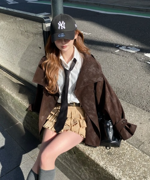 RAY CASSIN（レイカズン）の「スタンドショートトレンチコート（トレンチコート・レディース・ベージュ/ブラウン系その他2/ライトベージュ・FREE）」の17枚目の写真