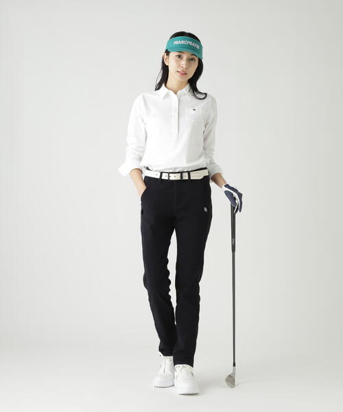 PEARLY GATES(パーリーゲイツ)の「【PEARLY GATES】SPXダイヤ柄鹿の子長袖プルオーバーカットソー(ポロシャツ・レディース・ホワイト/ネイビー・SMALL/MEDIUM)」の11枚目の写真