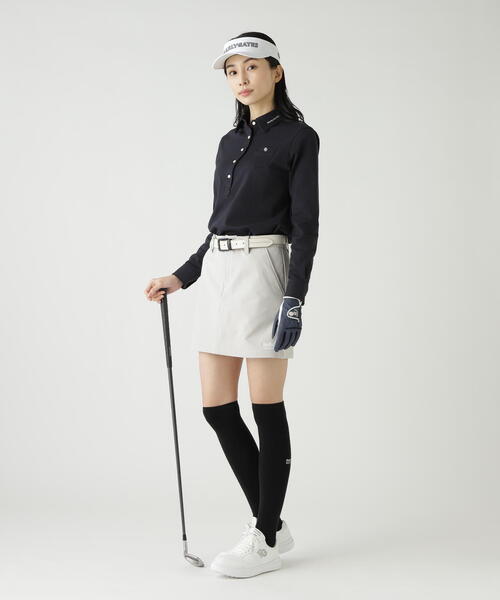 PEARLY GATES(パーリーゲイツ)の「【PEARLY GATES】SPXダイヤ柄鹿の子長袖プルオーバーカットソー(ポロシャツ・レディース・ホワイト/ネイビー・SMALL/MEDIUM)」の16枚目の写真