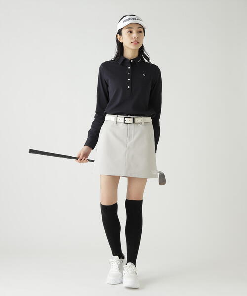 PEARLY GATES(パーリーゲイツ)の「【PEARLY GATES】SPXダイヤ柄鹿の子長袖プルオーバーカットソー(ポロシャツ・レディース・ホワイト/ネイビー・SMALL/MEDIUM)」の17枚目の写真