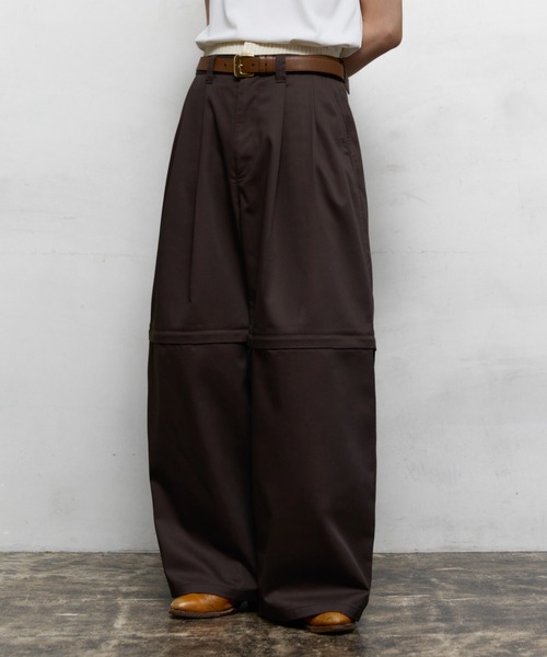 soerte(ソエルテ)の「4way Wide Straight Chino Pants / ダブルウエストワイドストレートチノパンツ【4way仕様】(チノパンツ・メンズ・チャコールグレー/ベージュ・3/2/1)」の21枚目の写真