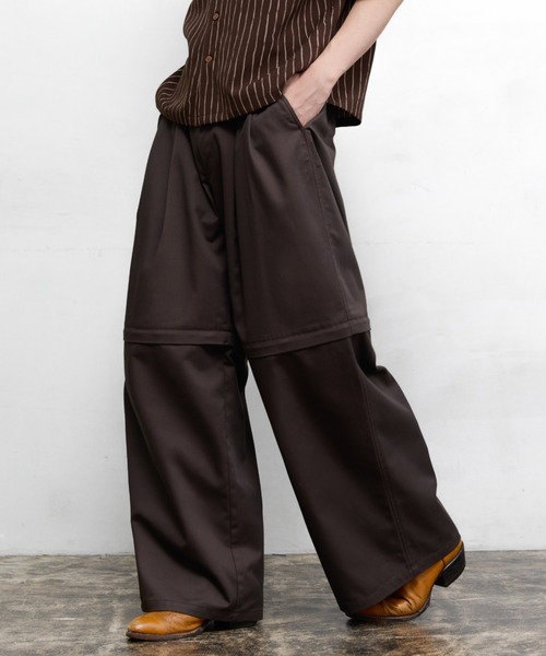 soerte(ソエルテ)の「4way Wide Straight Chino Pants / ダブルウエストワイドストレートチノパンツ【4way仕様】(チノパンツ・メンズ・チャコールグレー/ベージュ・3/2/1)」の22枚目の写真