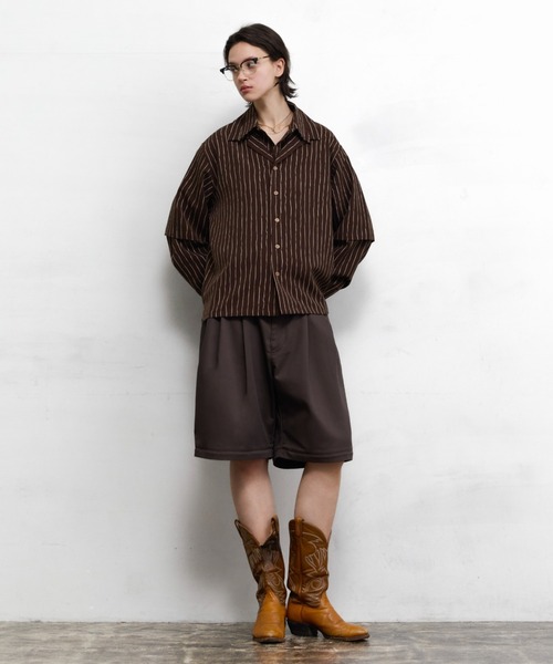 soerte(ソエルテ)の「4way Wide Straight Chino Pants / ダブルウエストワイドストレートチノパンツ【4way仕様】(チノパンツ・メンズ・チャコールグレー/ベージュ・3/2/1)」の20枚目の写真