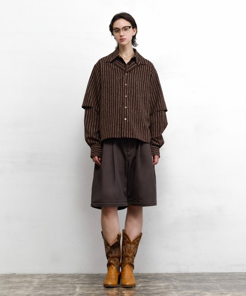 soerte(ソエルテ)の「4way Wide Straight Chino Pants / ダブルウエストワイドストレートチノパンツ【4way仕様】(チノパンツ・メンズ・チャコールグレー/ベージュ・3/2/1)」の11枚目の写真
