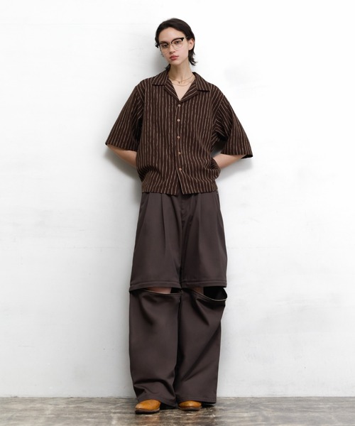 soerte(ソエルテ)の「4way Wide Straight Chino Pants / ダブルウエストワイドストレートチノパンツ【4way仕様】(チノパンツ・メンズ・チャコールグレー/ベージュ・3/2/1)」の18枚目の写真