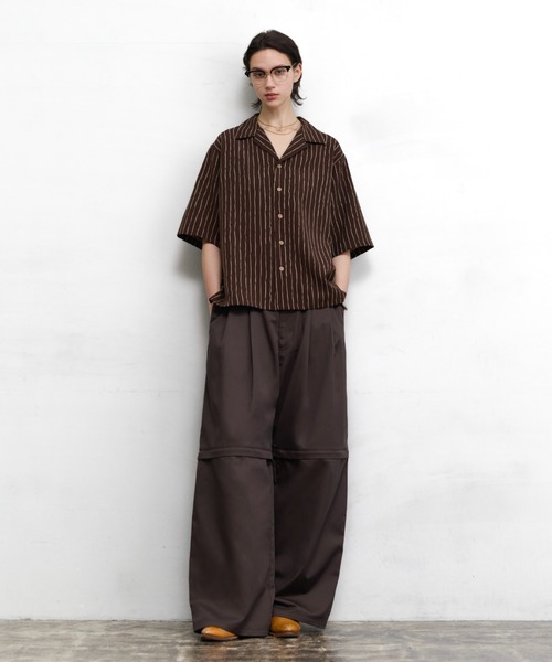 soerte(ソエルテ)の「4way Wide Straight Chino Pants / ダブルウエストワイドストレートチノパンツ【4way仕様】(チノパンツ・メンズ・チャコールグレー/ベージュ・3/2/1)」の7枚目の写真