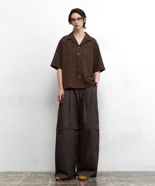 soerte(ソエルテ)の「4way Wide Straight Chino Pants / ダブルウエストワイドストレートチノパンツ【4way仕様】(チノパンツ・メンズ・チャコールグレー/ベージュ・3/2/1)」の19枚目の写真