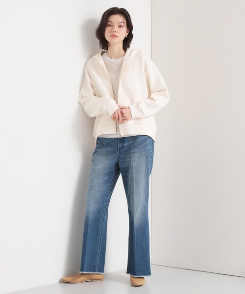 THE SHOP TK (ザ ショップ ティーケー )の「ダンボールZIPパーカ(カーディガン/ボレロ・レディース・グレー/オフホワイト・13/12)」の5枚目の写真