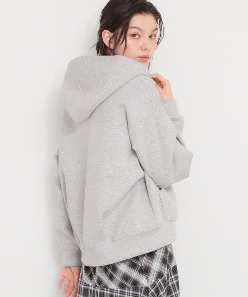 THE SHOP TK (ザ ショップ ティーケー )の「ダンボールZIPパーカ(カーディガン/ボレロ・レディース・グレー/オフホワイト・13/12)」の8枚目の写真