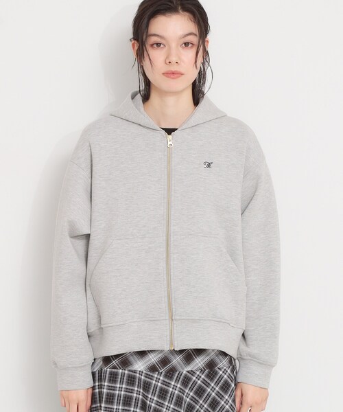 THE SHOP TK (ザ ショップ ティーケー )の「ダンボールZIPパーカ(カーディガン/ボレロ・レディース・グレー/オフホワイト・13/12)」の11枚目の写真