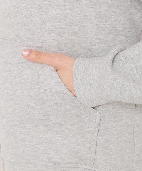 THE SHOP TK (ザ ショップ ティーケー )の「ダンボールZIPパーカ(カーディガン/ボレロ・レディース・グレー/オフホワイト・13/12)」の17枚目の写真