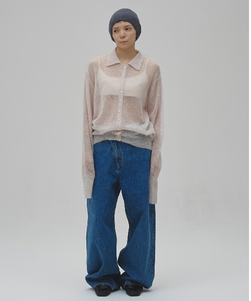 TODAYFUL（トゥデイフル）の「Soft Mohair Cardigan（ニット/セーター・レディース・インディゴブルー/キナリ/ベビーピンク・FREE）」の10枚目の写真