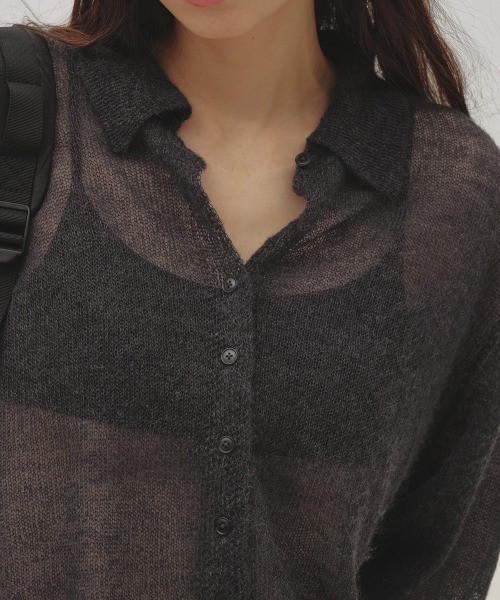 TODAYFUL（トゥデイフル）の「Soft Mohair Cardigan（ニット/セーター・レディース・インディゴブルー/キナリ/ベビーピンク・FREE）」の15枚目の写真