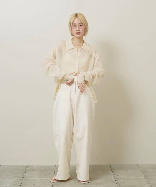 TODAYFUL（トゥデイフル）の「Soft Mohair Cardigan（ニット/セーター・レディース・インディゴブルー/キナリ/ベビーピンク・FREE）」の9枚目の写真