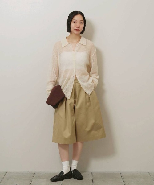 TODAYFUL（トゥデイフル）の「Soft Mohair Cardigan（ニット/セーター・レディース・インディゴブルー/キナリ/ベビーピンク・FREE）」の5枚目の写真