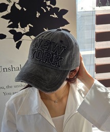 Loco Ocean | NEW YORKロゴキャップ ビンテージ加工 ベースボールキャップ 野球帽(キャップ)