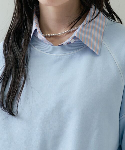 GALLEST（ギャレスト）の「ワイドスリーブカラースウェット（スウェット・レディース・ライトイエロー系/サックスブルー/ライトオレンジ系・38）」の8枚目の写真