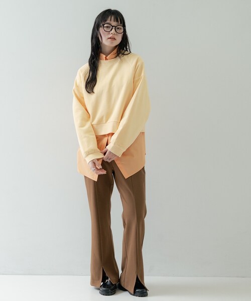 GALLEST（ギャレスト）の「ワイドスリーブカラースウェット（スウェット・レディース・ライトイエロー系/サックスブルー/ライトオレンジ系・38）」の10枚目の写真