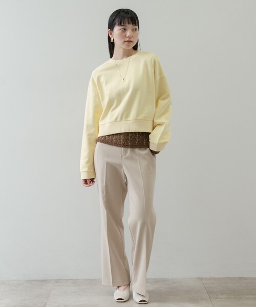 GALLEST（ギャレスト）の「ワイドスリーブカラースウェット（スウェット・レディース・ライトイエロー系/サックスブルー/ライトオレンジ系・38）」の12枚目の写真