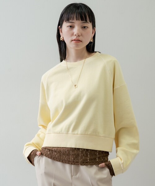 GALLEST（ギャレスト）の「ワイドスリーブカラースウェット（スウェット・レディース・ライトイエロー系/サックスブルー/ライトオレンジ系・38）」の14枚目の写真