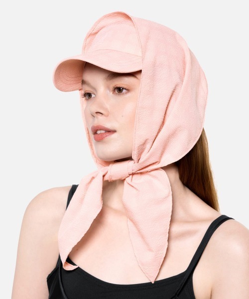 KANGOL(カンゴール)の「KANGOL SEERSUCKER DRAPE 5-PANEL / カンゴール(キャップ・レディース・ブラック/ピンク・L/XL/S/M)」の6枚目の写真