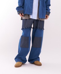 【Nora Lily】Sweat Denim Switching Pants
