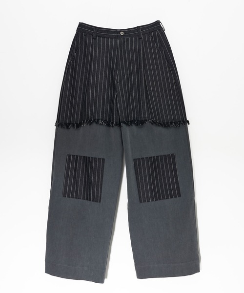 Nora Lily(ノラリリー)の「【Nora Lily】Sweat Denim Switching Pants(デニムパンツ・メンズ・インディゴブルー/ブラック・FREE)」の8枚目の写真