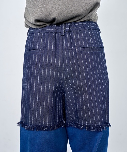 Nora Lily(ノラリリー)の「【Nora Lily】Sweat Denim Switching Pants(デニムパンツ・メンズ・インディゴブルー/ブラック・FREE)」の14枚目の写真
