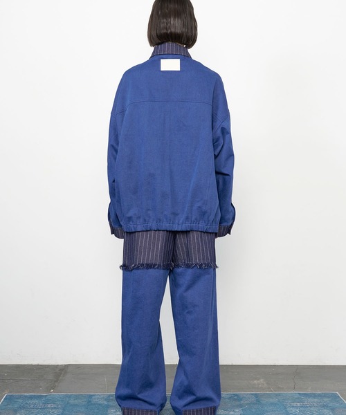 Nora Lily(ノラリリー)の「【Nora Lily】Sweat Denim Switching Pants(デニムパンツ・メンズ・インディゴブルー/ブラック・FREE)」の17枚目の写真
