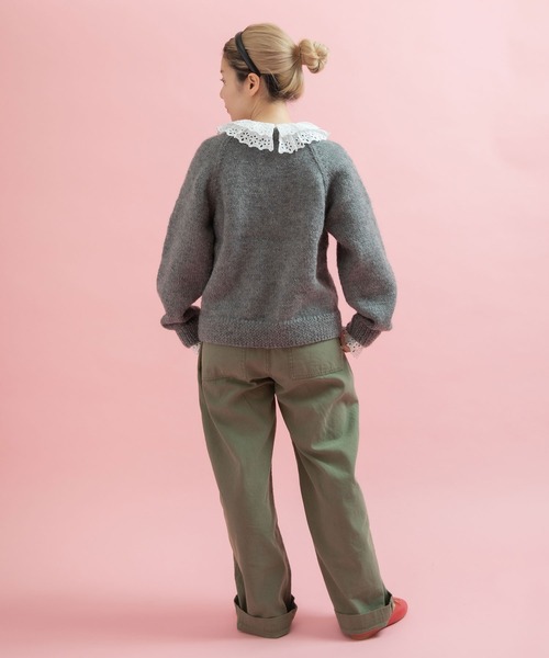 CHILD WOMAN(チャイルドウーマン)の「ネパールギルボックス スワンインターシャプルオーバー(ニット/セーター・レディース・レッド/ブラック/グレー・FREE)」の11枚目の写真