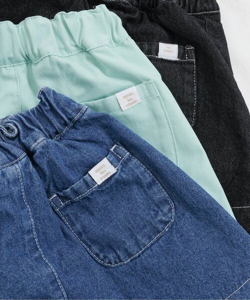 apres les cours（アプレレクール）の「フラワーポケットインパンツ付きスカート_ジュニア対応（スカート・キッズ・ミント/サックスブルー/ブラック・140/120/100/130/110/90/80）」の10枚目の写真