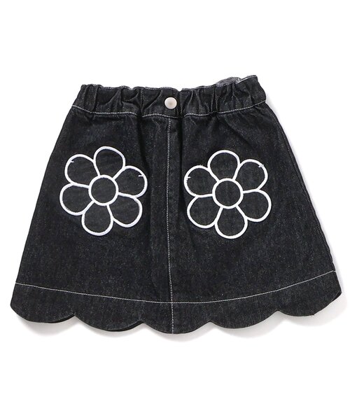 apres les cours（アプレレクール）の「フラワーポケットインパンツ付きスカート_ジュニア対応（スカート・キッズ・ミント/サックスブルー/ブラック・140/120/100/130/110/90/80）」の15枚目の写真