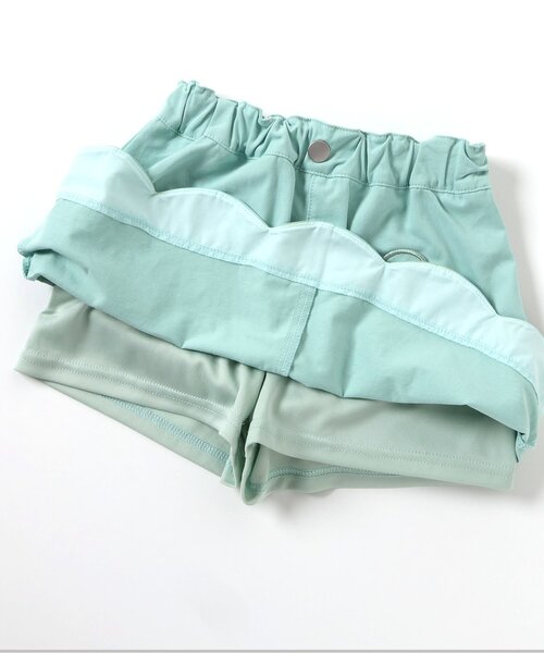 apres les cours（アプレレクール）の「フラワーポケットインパンツ付きスカート_ジュニア対応（スカート・キッズ・ミント/サックスブルー/ブラック・140/120/100/130/110/90/80）」の20枚目の写真