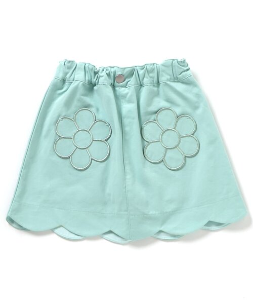 apres les cours（アプレレクール）の「フラワーポケットインパンツ付きスカート_ジュニア対応（スカート・キッズ・ミント/サックスブルー/ブラック・140/120/100/130/110/90/80）」の22枚目の写真