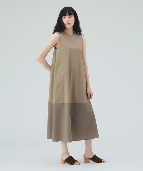 BEAMS HEART（ビームスハート）の「【6/18値下げ】ブロッキング ワンピース（ワンピース・レディース・カーキ/ベージュ/ネイビー・FREE）」の21枚目の写真