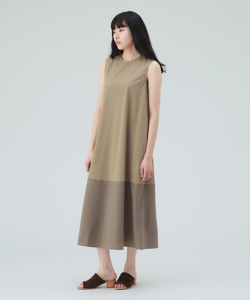 BEAMS HEART（ビームスハート）の「【6/18値下げ】ブロッキング ワンピース（ワンピース・レディース・カーキ/ベージュ/ネイビー・FREE）」の4枚目の写真