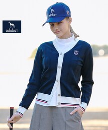 adabat（アダバット）の「【ADABAT NAVY】ケーブルニットUVカーディガン（カーディガン/ボレロ）」