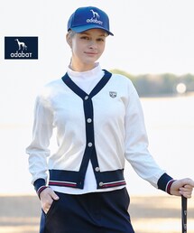 adabat（アダバット）の「【ADABAT NAVY】ケーブルニットUVカーディガン（カーディガン/ボレロ）」