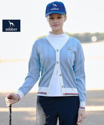 adabat（アダバット）の「【ADABAT NAVY】ケーブルニットUVカーディガン（カーディガン/ボレロ）」