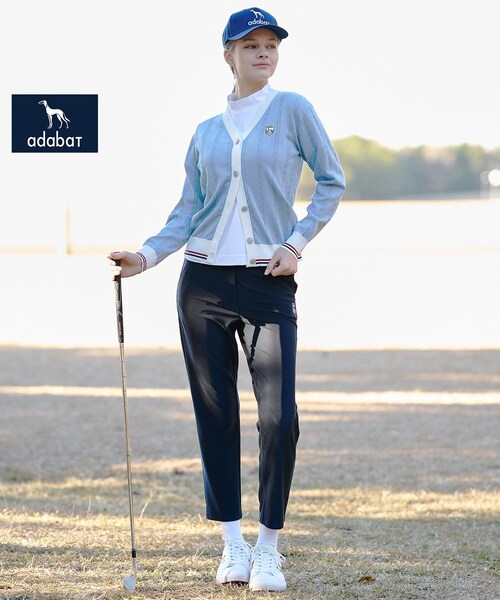 adabat(アダバット)の「【ADABAT NAVY】ケーブルニットUVカーディガン(カーディガン/ボレロ・レディース・ネイビー/サックスブルー/ホワイト・38/40)」の7枚目の写真