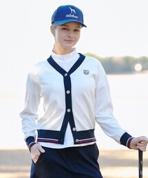 adabat（アダバット）の「【ADABAT NAVY】ケーブルニットUVカーディガン（カーディガン/ボレロ）」